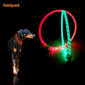 新しいペット用品クリスマスLed犬用首輪反射シルク付き防水ペット用首輪Ledライトアップ使用犬用ギフト